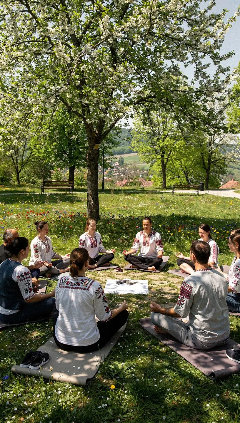 Imagine calmă cu o plajă la apus, simbolizând relaxarea și pacea interioară.